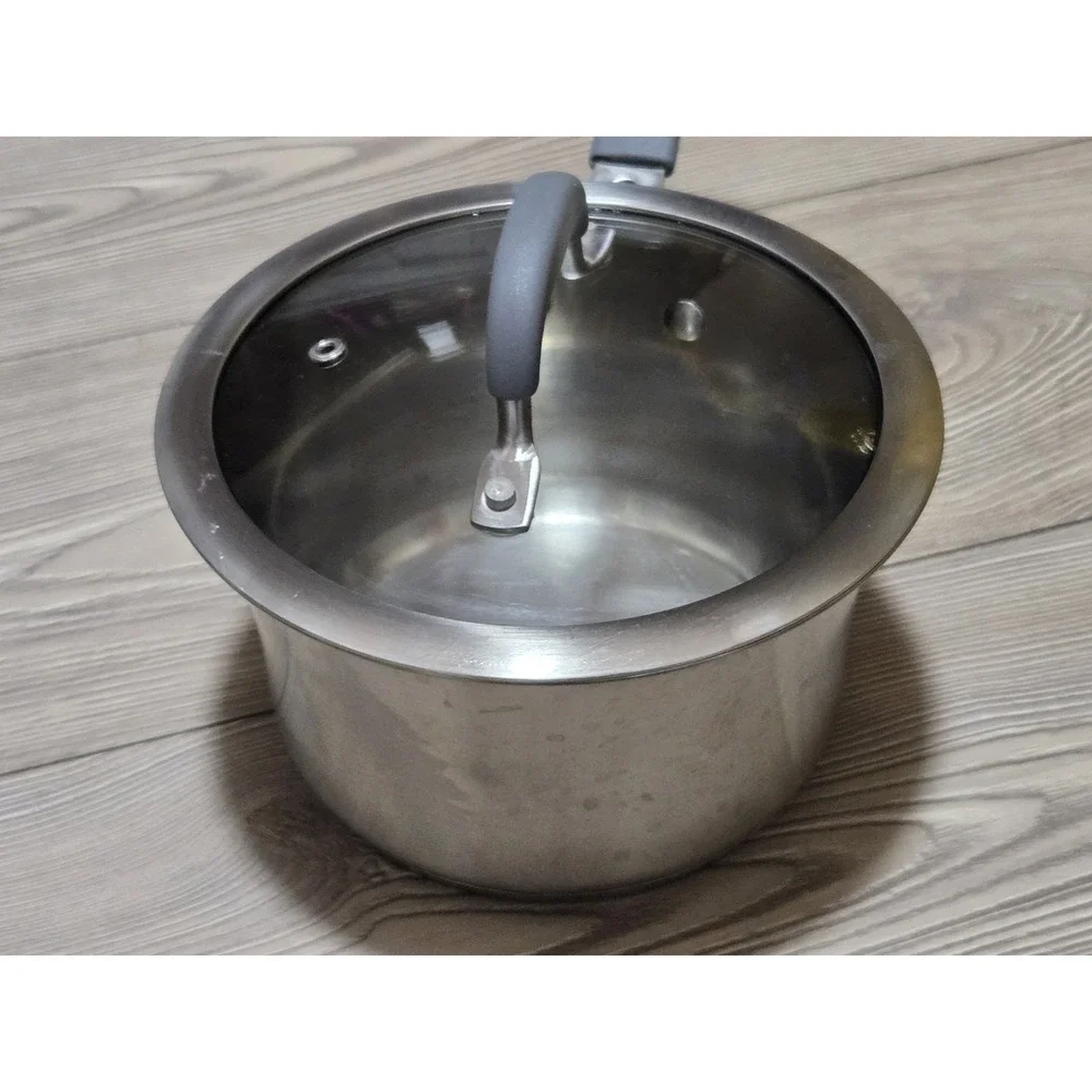Skinnygirl Stainless‎ Steel Pot 2.7 Quart /w Lid Induction Ready Rare Pan Skinny